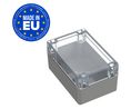 Plastic Enclosure with Clear Lid Universal 150x100x75mm Light Grey Polycarbonate IP66 / IP68 / IK07